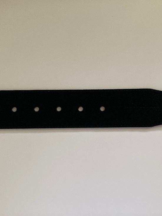Michael Kors Black Suede Belt/Genuine Leather/Silver Tone Buckle/553309/XL/NWT! main image 5